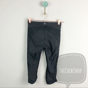 lululemon stop at nothing crop leggings sz dot 4